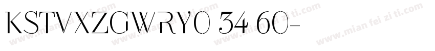 KSTVXZGWRY0 34 60字体转换